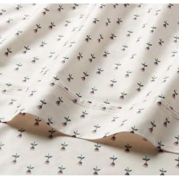 Twin/Twin XL Printed Performance 400 Thread Count Sheet Set Tulip Toss - NEW - Picture 5 of 7